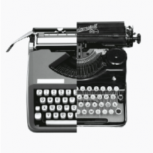 Photo illustration of a typewriter